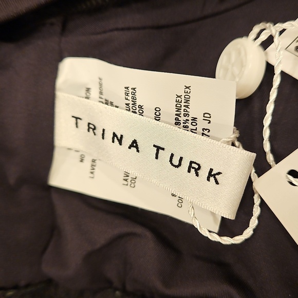 💕TRINA TURK💕 Monaco Solids Off The Shoulder Bandeau Bikini Top ~ Black 4 NWT - Picture 10 of 11